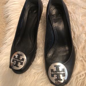 Tory Burch leather wedge pump